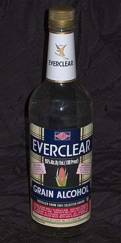 Everclear 190-proof bottle