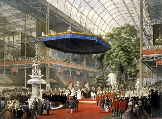 Queen Victoria inaugurates the Great Exhibition at the Crystal Palace, 1851