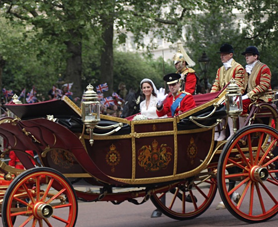 Royal Carriage at Wedding of Prince William of Wales and Kate Middleton