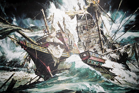 Breakup of the galleon Girona