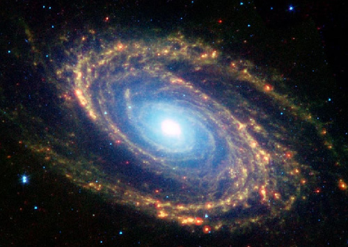 M81 galaxy, Spitzer telescope image courtesy NASA
