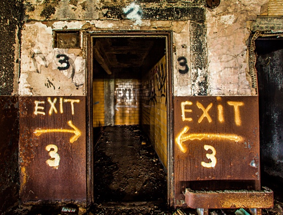 Exceedingly grotty subway exit