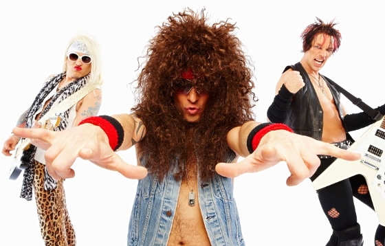 Three silly stances: a hair metal trio