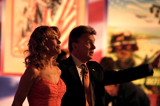 Pat Sajak and Vanna White, from the TV show Wheel of Fortune