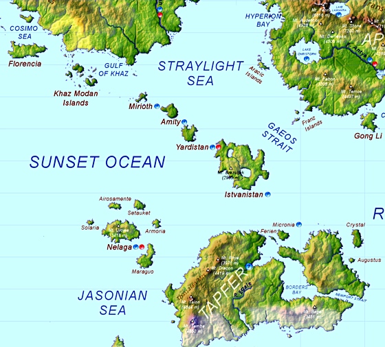 Map of an imaginary archipelago