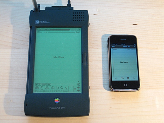Apple Newton and iPhone